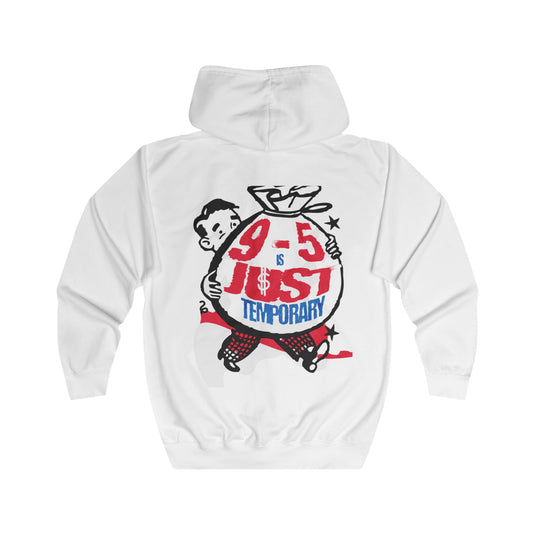 Temporary 9-5 Unisex Full Zip Hoodie